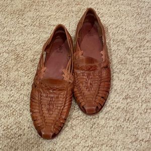 Frye Leather Slip-On Sandals - Heather Huarache